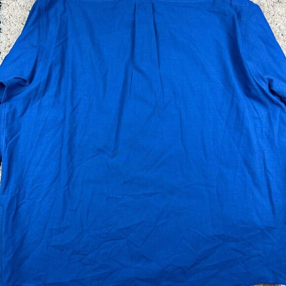 VTG L. Strauss Levi Signature Collection Big And Tall 18.5 35 Button Up Blue - Picture 5 of 7